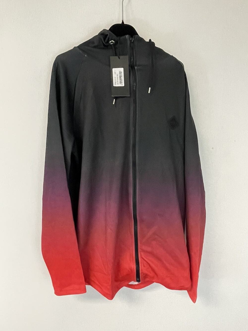 Spora Hoodie Womens Medium Color Block Contrast Sweatshirt Full Zip Gray N223